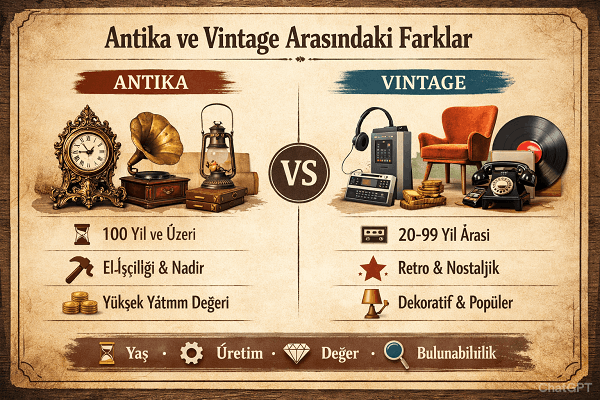 Antika ile Vintage Arasındaki Fark Nedir?